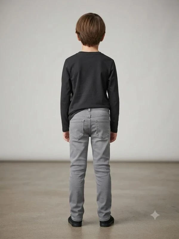 Eden et Victor Pantalón Slim Gris 8 años – photo 2
